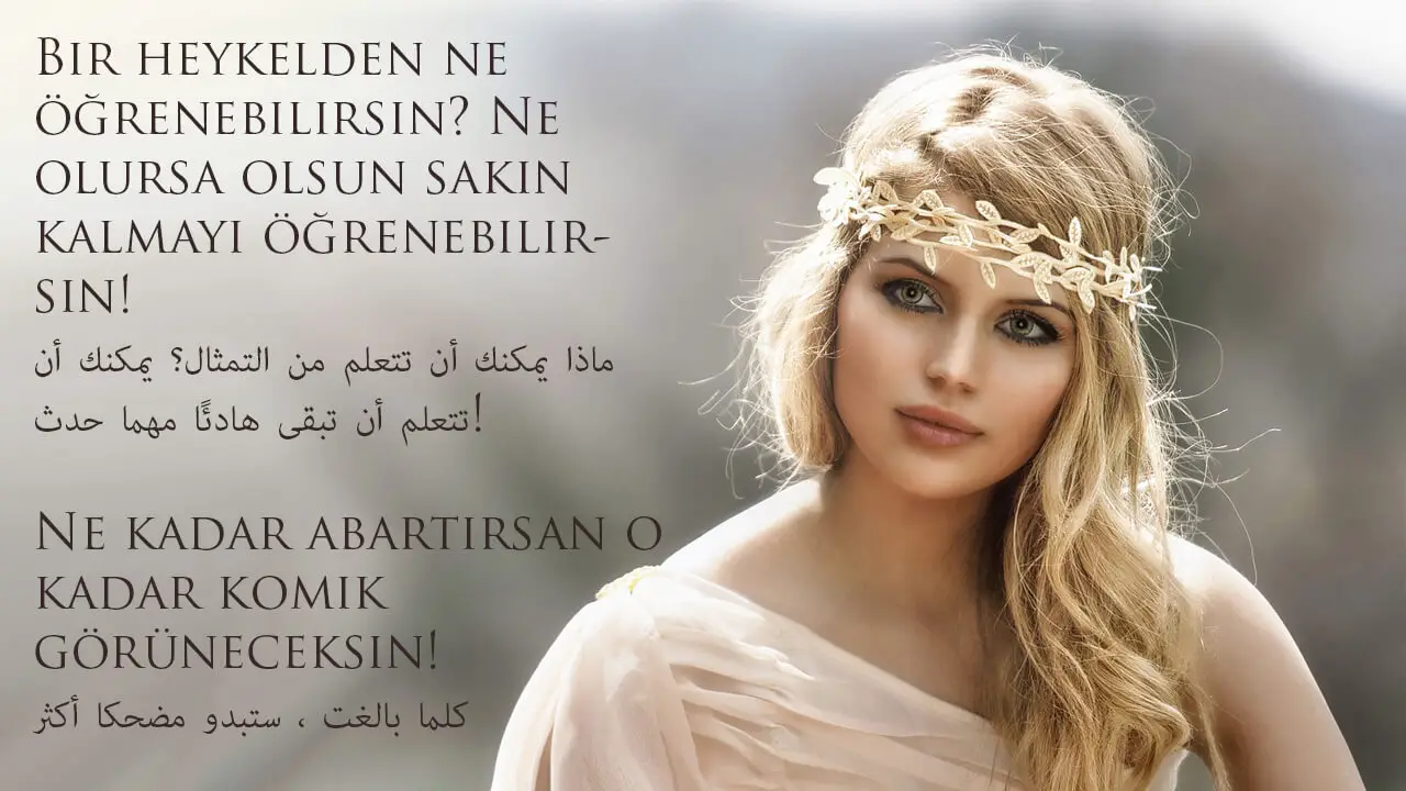 Turkish quotes with Arabic translation