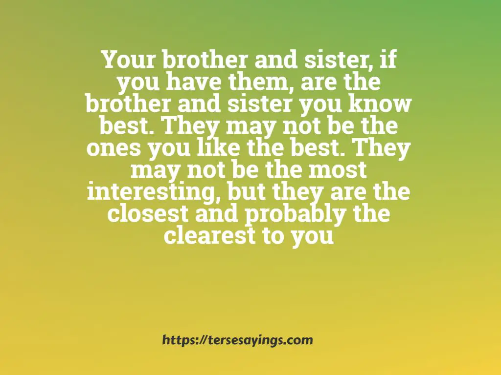 Brother and Sister Love Quotes