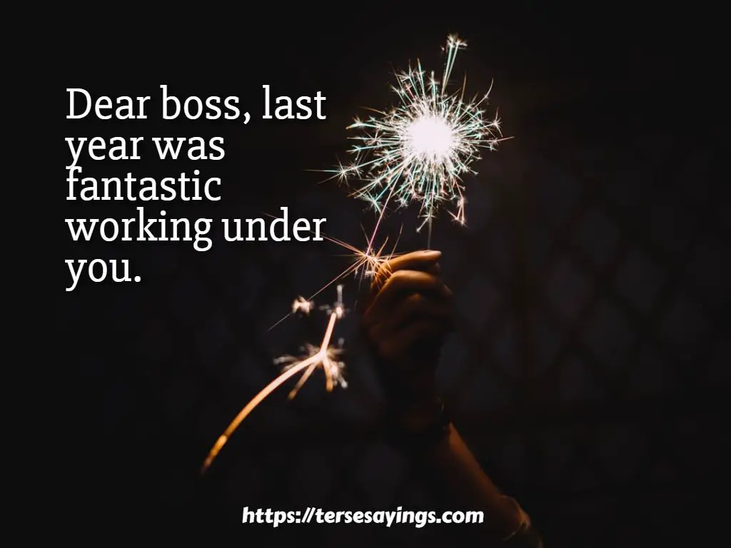 New Year Wishes Quotes Email for Boss
