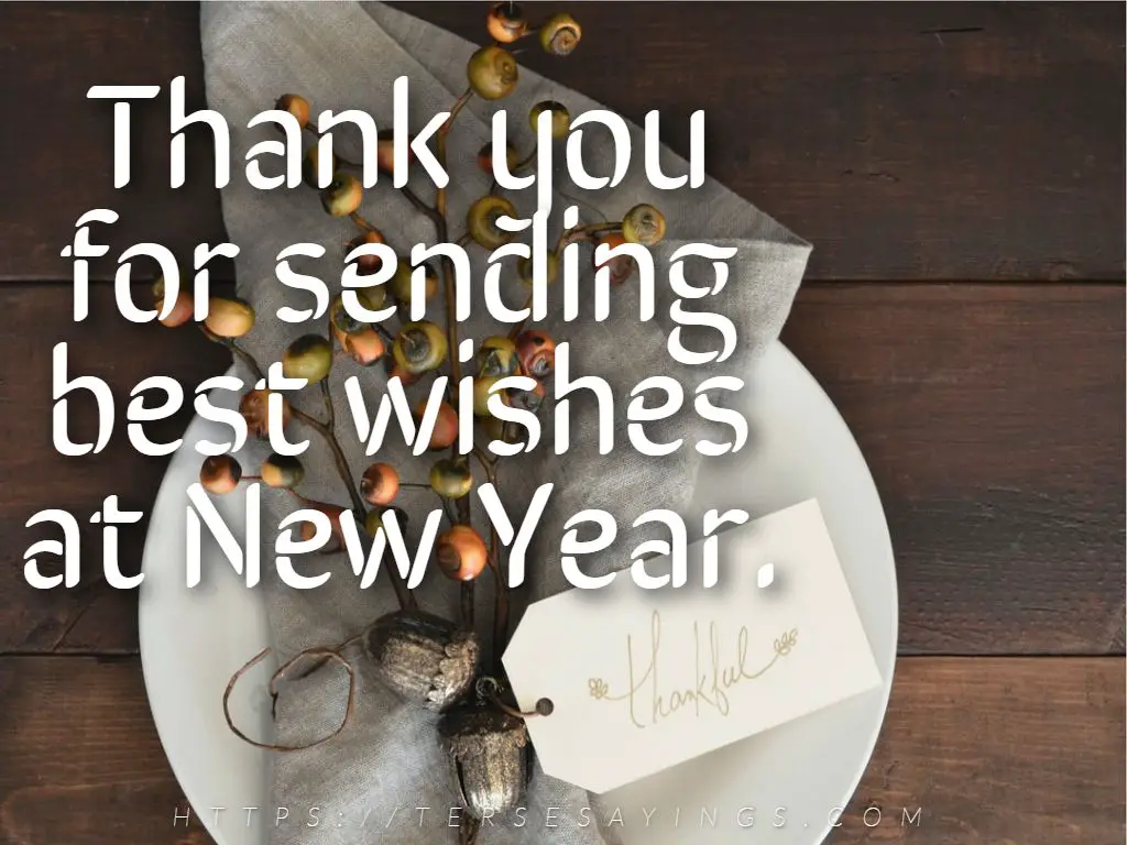 Thank You Card for New Year Wishes