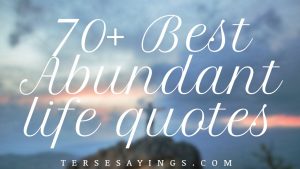 70+ Best Abundant life quotes