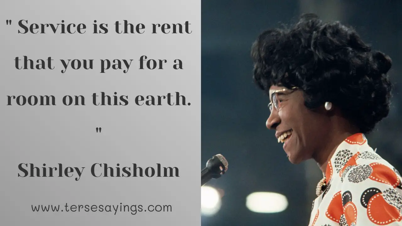 Shirley Chisholm Quotes Seat at the Table