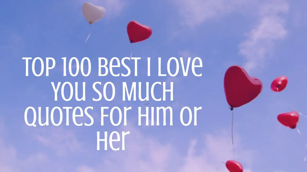 Top 100 Best I Love You So Much Quotes For Him or Her