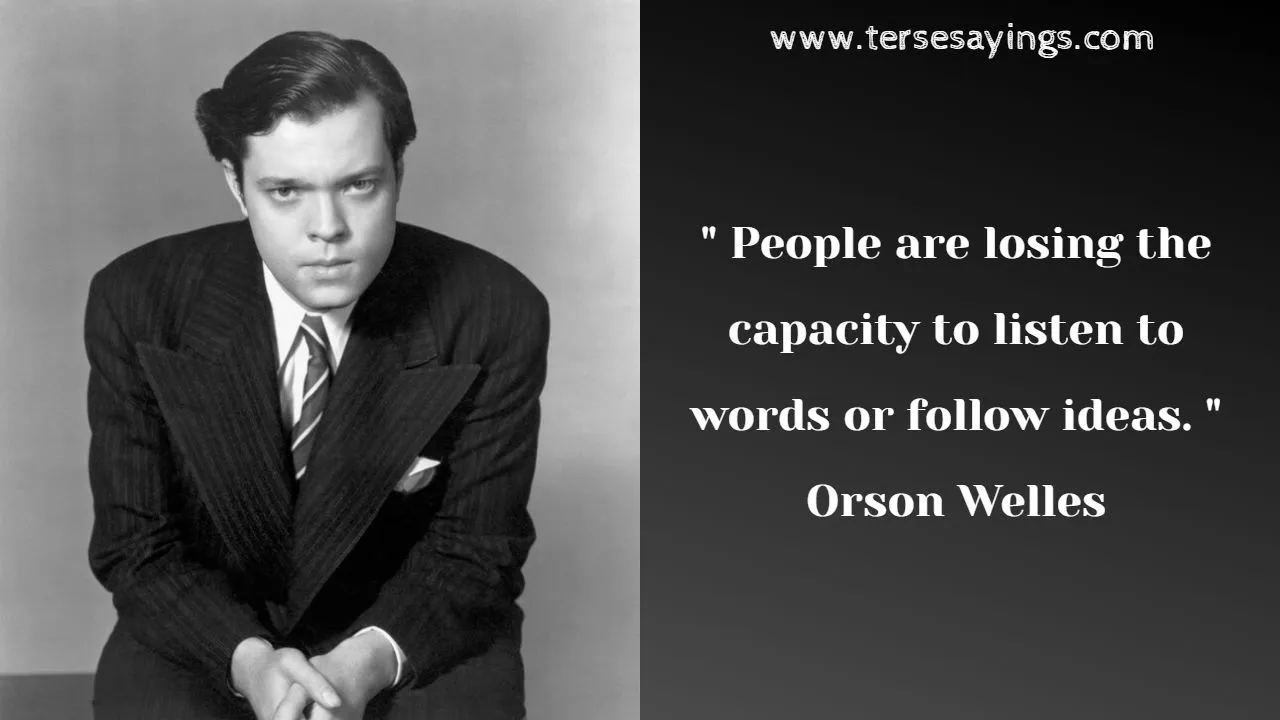 Orson Welles Quotes Filmmaking