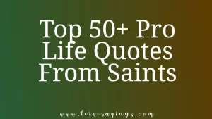 Top 50+ Pro Life Quotes From Saints